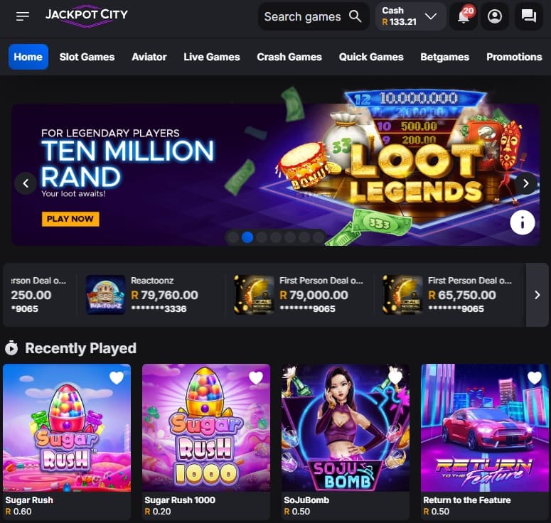 Jackpot City slide1